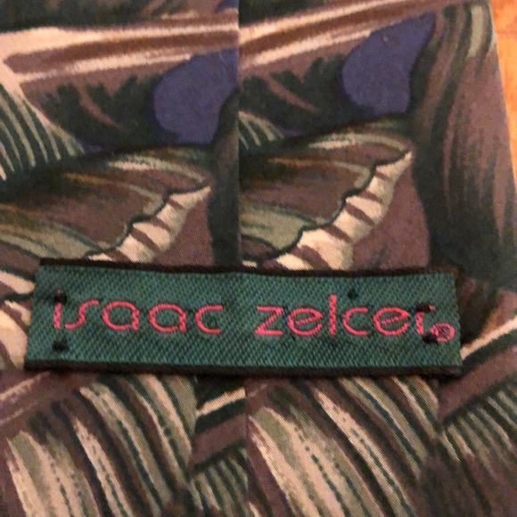 Vintage Isaac Zelcer 100% Silk Tie - Picture 4 of 4